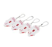 MUSISALY 4pcs Mini Mouse Golf Score Counters with Hanging Chain, Handheld Plastic Stroke Clickers for 2 Players, Portable Golf Score Keeper for Training, Competitions, and Games, White