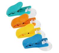 MUSISALY 4pcs Multi-Function Suction Cup Towel Holders Clips, Rotatable Bathroom and Kitchen Storage Hooks for Bath Towels, Colorful Non-Drill Hanging Clamps for Home Organization