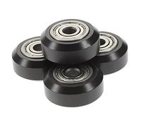 MUSISALY 4pcs Passive Round Roller Wheels for 3d Printer Pom Material Bearings Black Suitable for Diy Projects and 20 Series Profiles