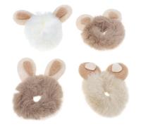 MUSISALY 4pcs Plush Bunny Ear Elastic Hair Rings for Lightweight Decorative Hair Ropes That Keep Hairstyle Orderly Outdoor Fashion Accessories