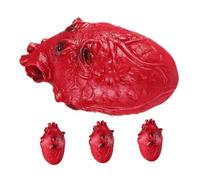 MUSISALY 4pcs Realistic Fake Bloody Heart Props Creepy Scary Organ Decoration for Halloween Zombie Party Haunted House and Horror Costumes Unique Human Body Part Simulation