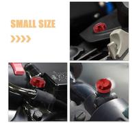 MUSISALY 4pcs Red Motorcycle Mirror Hole Plugs Made of Sturdy Aluminum Alloy with Easy Installation and Decorative Style for Rearview Mirror Screw Hole Accessories