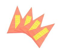 MUSISALY 4Pcs Reflective PVC Warning Triangle Flags for Bicycle Safety 21X30X30Cm Riding Safety Pennant Flags 6Mm Pole High Visibility