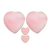 MUSISALY 4pcs Resin Nail Color Sample Palettes Heart-shaped Nail Art Mixing Plates with Gold Edges Matte and Smooth Finish Manicure Display Boards for Salon and DIY Use
