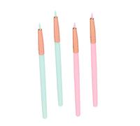 MUSISALY 4pcs Silicone Lip Brush Lipstick Lip Balm Applicators Eye Shadow Brush for Travel