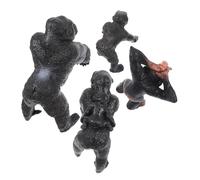 MUSISALY 4Pcs Simulation Forest Animal Figurines Chimpanzee Wildlife Models for Education Desktop Decoration Imaginative Play for Home Garden Use