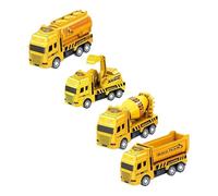 MUSISALY 4Pcs Small Truck Friction Powered Construction Car Models for Digger Cars Encourages Imaginative Play and Cognitive Development