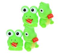 MUSISALY 4pcs Squeeze Frog and Dinosaur Funny Stretchy Animal for Stress Relief for Parties and Sensory Play Safe and Material