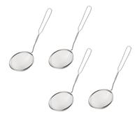 MUSISALY 4pcs Stainless Steel Filter Mesh Spoon Strainers Multipurpose for Filtering Tea Residue Silver Kitchen Utensils Suitable for Fried Chicken Shops and Milk Tea Shops