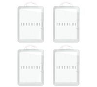 MUSISALY 4pcs Toothbrush Head Storage Case with Compact Design and Easy to Clean Pp Material, Suitable for Travel and Gym Use, Small Brush Head Holder Box for Electric Toothbrush