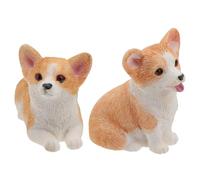 MUSISALY 4pcs Vivid Resin Corgi Dog Adornment Cute Desktop Decoration Delicate Solid Static Design for Home Office Decor Compact for
