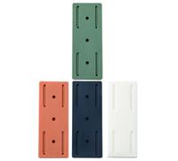 MUSISALY 4pcs Wall Mounted Socket Rack Socket Holder Adhesive Power Strip Stand Traceless Installation Easy Installation Abs Material Assorted Color for Acrylic and Laminated Base