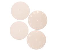 MUSISALY 4pcs Wooden Dial round Blank Clock Face for Crafts Living Decor DIY Painting Project