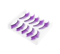 MUSISALY 5 Pairs Lightweight False Eyelash Natural Wispy Lashes Exaggerated Colored Cosplay Makeup Accessories for Women Halloween Party and Daily Wear