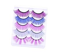 MUSISALY 5 Pairs Soft Colored Simulation Fake Eyelashes Lightweight Natural Look False Lashes for Makeup Party Cosplay Photography