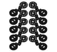 MUSISALY 50pcs Black Plastic Sunshade Net Hooks for Shade Cloth Fixing with Secure Grip and Versatile Design, Ideal for Garden and Agricultural Sunscreen