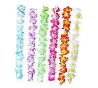 MUSISALY 50pcs Hawaii Flower Garland Headband Hawaiian Bunting Adult Decorative for Beach Wedding Festival Random Color