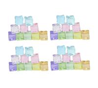 MUSISALY 50Pcs Luminous Fake Ice Cubes Simulation Ice Cubes for Decorative Use Food Photography Crafts Party Decorations Shiny and Reusable Non Melting