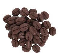 MUSISALY 50pcs Matte Resin Coffee Bean 18x15x7mm Fake Coffee Prop for Bakery Shop Decor and Pretend Play Food Accessories