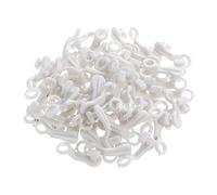 MUSISALY 50pcs s Shape Rod Slides for Curtains Easy to Use Track Gliders Hooks for Window Door Shower Curtain Rails and Fittings