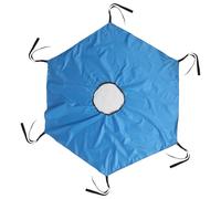 MUSISALY 5Ft Trampoline Canopy Shade Cover Lightweight Oxford Material Sky-Blue with Efficient UV Blocking for Garden Outdoor Use