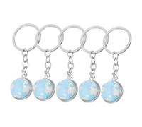 MUSISALY 5Pcs Creative Globe Keychains for Adults Fun Earth Planet Key Rings for Party Favors Back to School and Stocking Stuffers