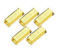 MUSISALY 5Pcs Decorative Crystal Gold Bars Multi Function Adornment Realistic Bar Bricks for Wealth Business Representation Compact Stylish Accessory