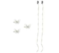 MUSISALY 5pcs Elegant Braided Hair Ropes Butterfly Hair Extension Clips Iron Material Easy to Operate Accessories for Daily Life and Anniversary