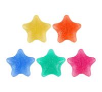MUSISALY 5pcs Finger Grip Strength Trainer Balls in Star Shape for Hand Fitness and Stress Relief, Made of Light Weight Sebs Material with Decompression and Firm Grip Features