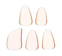 MUSISALY 5pcs Guzheng Nail Covers Transparent Finger Protectors for Guzheng Playing Large Orange Comfortable Wear-resistant Tools for Clearer Louder Sound