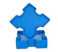 MUSISALY 5pcs Jigsaw Storage Tray Puzzle Board Puzzle Tray Stackable Sorting Divider DIY Projects Serving Organizer for Organizing Case Sky-blue