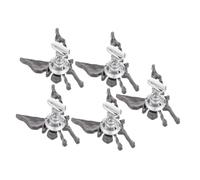 MUSISALY 5pcs Magnetic Alloy Nail Holder Set with Minimalist for Manicure Practice and Fingernail Display False Nail Stand for Salon and DIY Painting