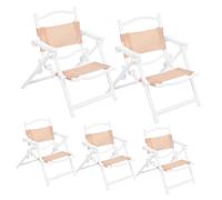MUSISALY 5pcs Miniature Folding Beach Chair for Dollhouse Foldable Plastic Mini Recliner Accessories for Indoor Outdoor Play Flexible for Various Doll and Scene Decoration