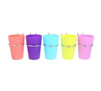 MUSISALY 5pcs Pegboard Cup Holders Set, Round Metal Mug Rack Hooks 7cm Diameter for 260ml Cups, Home and Workshop Pegboard Organizers for Kitchen and Industrial Storage Random Color