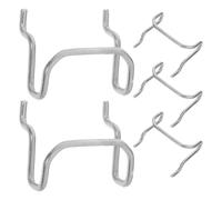 MUSISALY 5pcs Stainless Steel Pegboard Hooks Heavy Duty Metal Pegboard Storage Hooks with Ergonomic Curved Design for Workbench and Home Organization