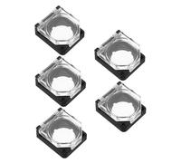 MUSISALY 5pcs Transparent Push Button Cover Safety Protector for Washing Machine Dishwasher Plastic Cap Guard Preventing Accidental Touch and Water Damage
