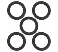 MUSISALY 5pcs Tri-Clover Tri-clamp Fitting Seals Rubber Corrosion Proof Withstand Temperature 20°-260° Black for Sanitary Process Industries and Pharmaceutical Fields