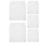 MUSISALY 5pcs Wall Mounted Thermostat Cover, 86-type Plastic Push Button Switch Protector for Wired Controller, Anti-tamper Mistouch Prevention Panel Shield for Home and Office