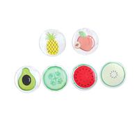 MUSISALY 6 Pack Eye Cooling Gels Fruit Shaped Eye Pads for Cold Shaped Eye Pads Eye Fatigue Relief