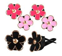 MUSISALY 6-Piece Flower Air Freshener Vent Clips Set for Car Daisy Design Universal Fit Car Accessories for Women Refreshing Aroma for Season