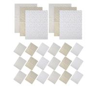 MUSISALY 60 Sheets Gold and White Decorative Wrapping Tissue Paper with Star, Polka Dot and Stripe Patterns, Easy Gluing and Folding Copy Paper for Holiday Projects and Wedding Anniversary