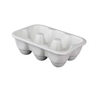 MUSISALY 6grids Egg Tray Porcelain Container for Refrigerator Kitchen Counter Egg Storage for Display and Serving