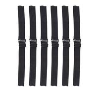 MUSISALY 6pcs Black Polyester Knitting Straps for Wig Sewing, Sturdy Adjustable Elastic Bands for Wig Caps, Comfortable Mesh Band Suitable for Straight and Long Hair