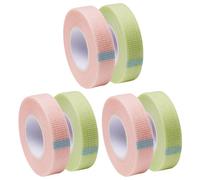 MUSISALY 6Pcs Breathable Eyelash Extension Tape for Sensitive Skin, Green and Pink Perforated Lash Grafting Strips, Low Irritation Lash Tape for Eyelash Extensions and Makeup Application