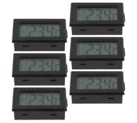 MUSISALY 6pcs Digital Room Thermometer with High Precision Sensor, Plastic Material, Black Colour, Wide Application for Industrial Environments and Outdoor Use, Digital Display for Accurate