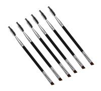 MUSISALY 6pcs Eyelash and Brow Makeup Tools Brush Brow Spoolie Brush Angled Eyebrow Portable Lash Curler