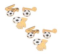 MUSISALY 6pcs Football Lapel Pin Set - Metal Soccer Brooch Pins for Men Women, Includes Goalkeeper and MVP Badges - Football Fans Accessories for Game Day, Shirt and Hat Decoration, Sports