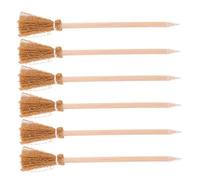 MUSISALY 6Pcs Halloween Witch Broom Pencils Pine Stationery Portable Sketching Writing Tools for Adults Teens and Classroom Use
