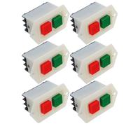 MUSISALY 6pcs Industrial Push Button Switch for Grinder and Table Machine Rapid Start Stop Control with Visible Off Marking Safety Switch for Bench Drill and Cutting Equipment