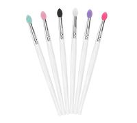 MUSISALY 6PCS Large Sequined Silicone Eyeshadow Brush for Precise Application Portable Makeup Tool in Mixed Colors for Daily Use and Travel